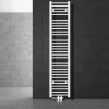 Badheizkörper Mittelanschluss 300x1800 mm Weiß gerade mit Boden Anschlussgarnitur LuxeBath-ECD Germany Discount