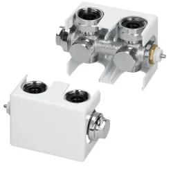 Badheizkörper Mittelanschluss 400x1500 mm Weiß gerade mit Universal Anschlussgarnitur LuxeBath-ECD Germany Discount