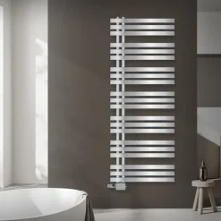 Badheizkörper Mittelanschluss 600x1600 mm Chrome mit Universale Anschlussgarnitur LuxeBath-ECD Germany Online