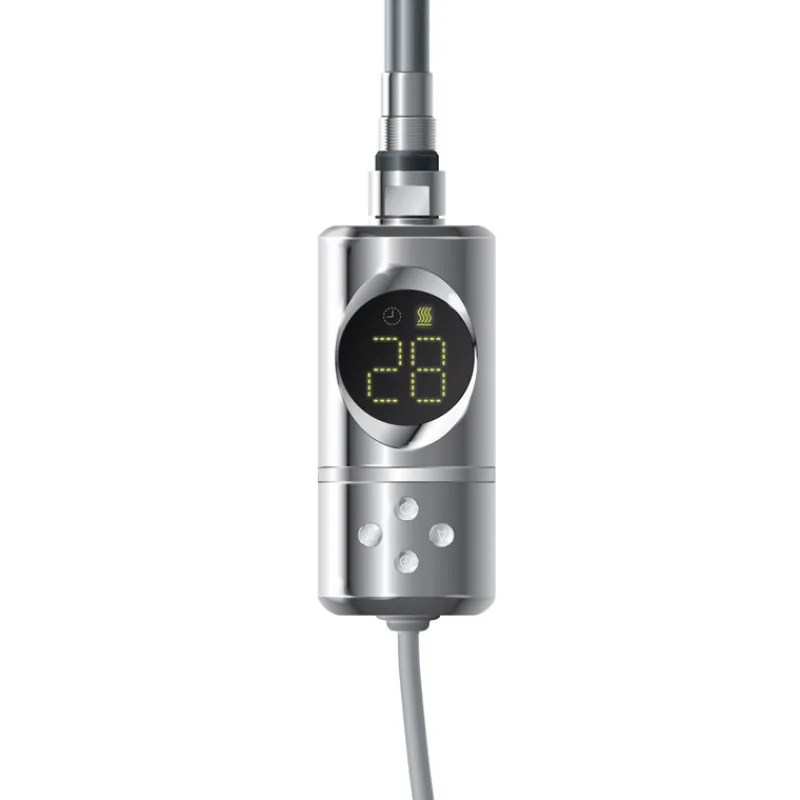 Badheizkörper Mittelanschluss 600x1200 mm Chrom mit Heizstab 1200W LuxeBath-ECD Germany Outlet