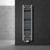 Badheizkörper Mittelanschluss 300x1400 mm Chrome gerade mit Universale Anschlussgarnitur LuxeBath-ECD Germany Hot