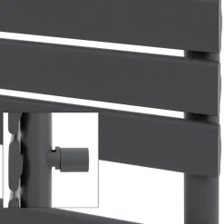 Badheizkörper Mittelanschluss 600x800 mm Anthrazit vertikal LuxeBath-ECD Germany Outlet