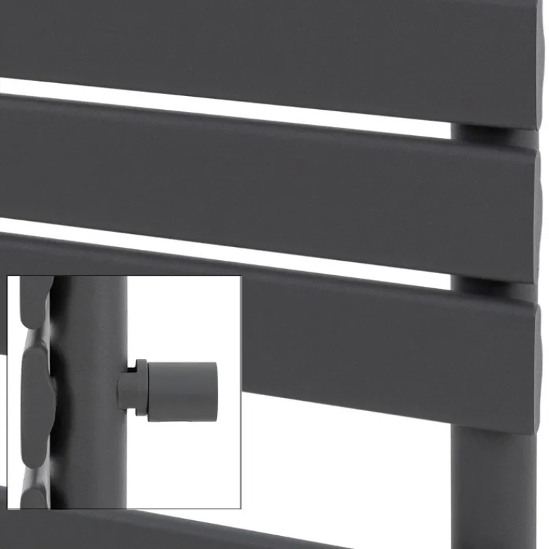 Badheizkörper Mittelanschluss 600x800 mm Anthrazit vertikal LuxeBath-ECD Germany Outlet
