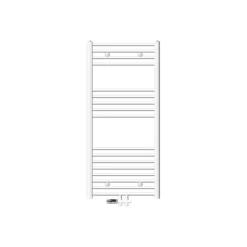 Badheizkörper Mittelanschluss 600x1200 mm Weiß gebogen mit Boden Anschlussgarnitur LuxeBath-ECD Germany Clearance