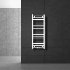 Badheizkörper Mittelanschluss 300x1800 mm Weiß gerade inkl. Montagematerial LuxeBath-ECD Germany Sale
