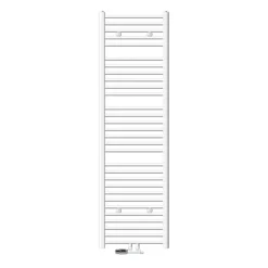 Badheizkörper Mittelanschluss 500x1800 mm Weiß gerade mit Wand Anschlussgarnitur LuxeBath-ECD Germany