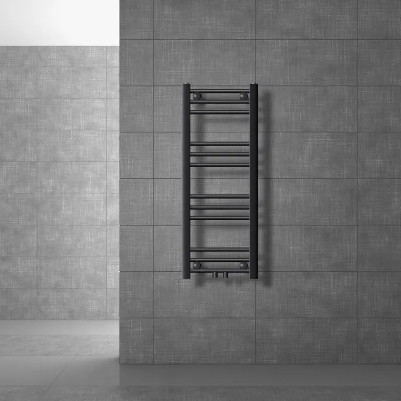 Badheizkörper Mittelanschluss 300x800 mm Anthrazit gerade inkl. Montagematerial LuxeBath-ECD Germany Online