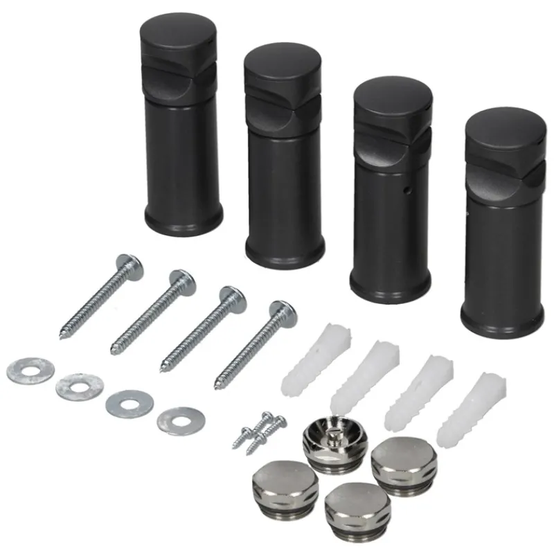 Badheizkörper Mittelanschluss 300x800 mm Anthrazit gerade inkl. Montagematerial LuxeBath-ECD Germany Online