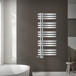 Badheizkörper Mittelanschluss 500x1200 mm Chrome mit Universal Anschlussgarnitur LuxeBath-ECD Germany Hot