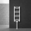 Badheizkörper Mittelanschluss 300x800 mm Weiß gerade mit Boden Anschlussgarnitur LuxeBath-ECD Germany Outlet