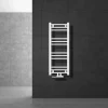 Badheizkörper Mittelanschluss 300x800 mm Weiß gerade mit Wand Anschlussgarnitur LuxeBath-ECD Germany New