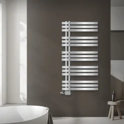Badheizkörper Mittelanschluss 600x1200 mm Chrome mit Universal Anschlussgarnitur LuxeBath-ECD Germany Online