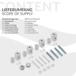 Badheizkörper Mittelanschluss 600x1200 mm Chrome mit Universal Anschlussgarnitur LuxeBath-ECD Germany Online