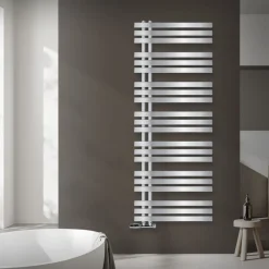 Badheizkörper Mittelanschluss 600x1600 mm Chrome mit Wand Anschlussgarnitur LuxeBath-ECD Germany Hot