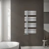 Badheizkörper Mittelanschluss 500x1000 mm Chrome mit Wand Anschlussgarnitur LuxeBath-ECD Germany Online