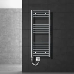 Badheizkörper Sahara mit Heizstab 900W 500x1200 mm Chrome gebogen mit Seitenanschluss-ECD Germany Sale