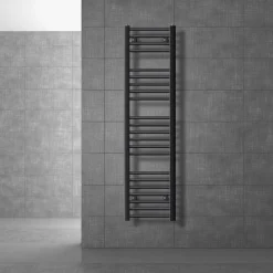 Badheizkörper Sahara 300x1400 mm Anthrazit gerade mit Seitenanschluss LuxeBath-ECD Germany Discount