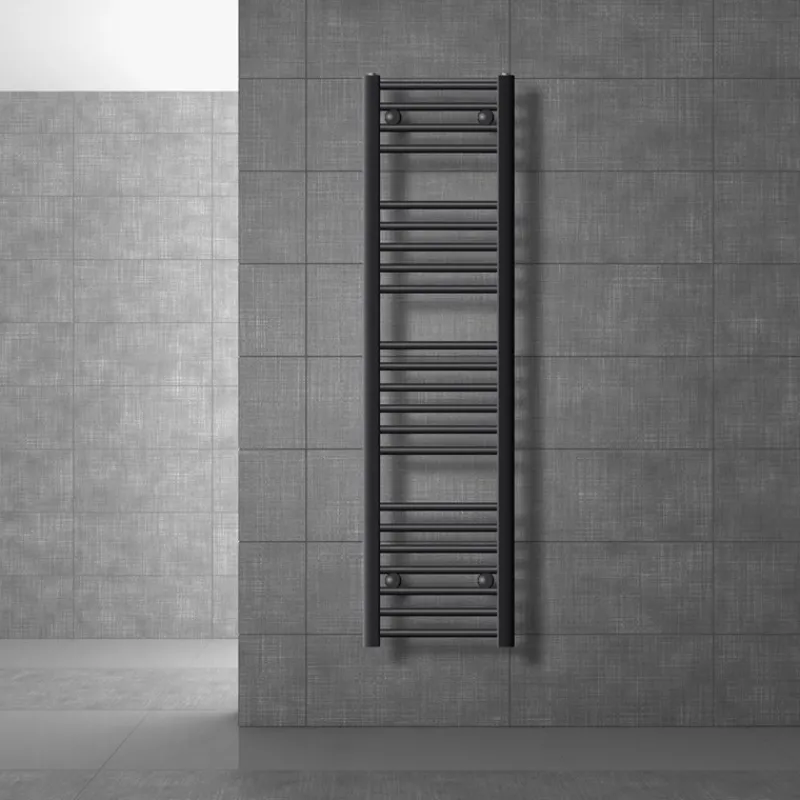 Badheizkörper Sahara 300x1400 mm Anthrazit gerade mit Seitenanschluss LuxeBath-ECD Germany Discount