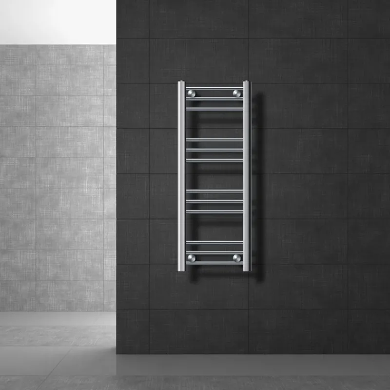 Badheizkörper Sahara 300x800 mm Chrome gerade mit Seitenanschluss-ECD Germany