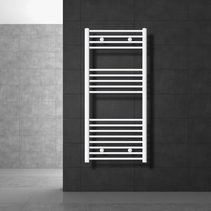 Badheizkörper Sahara 600x1200 mm weiß gerade mit Seitenanschluss-ECD Germany Outlet