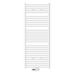 Badheizkörper Sahara 750x1800 mm Weiß gerade mit Mittelanschluss und Universale Anschlussgarnitur-ECD Germany Discount