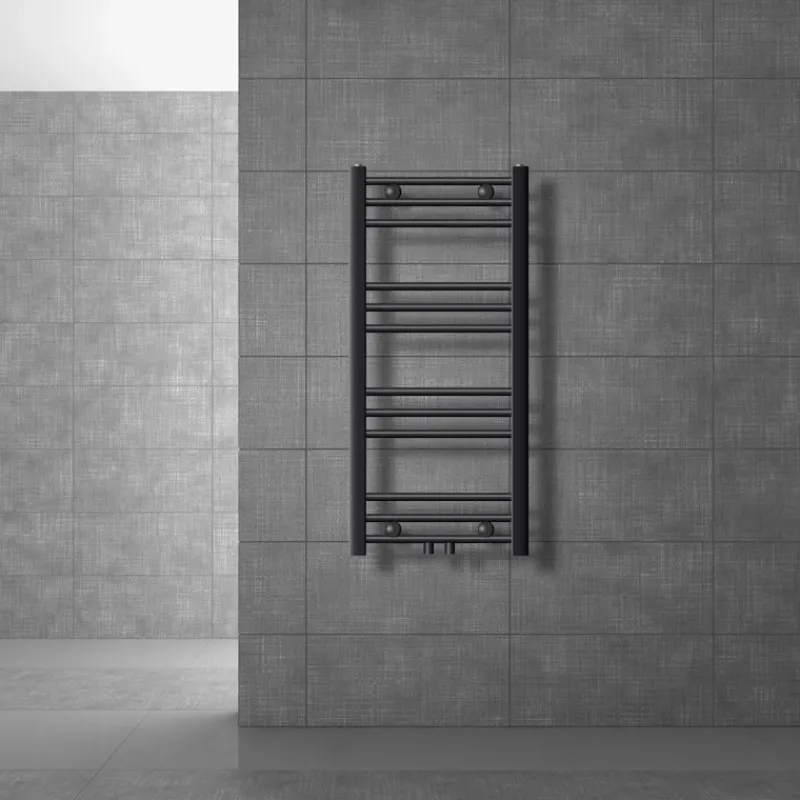 Badheizkörper Sahara 400x800 mm Anthrazit gerade mit Mittelanschluss LuxeBath-ECD Germany Best