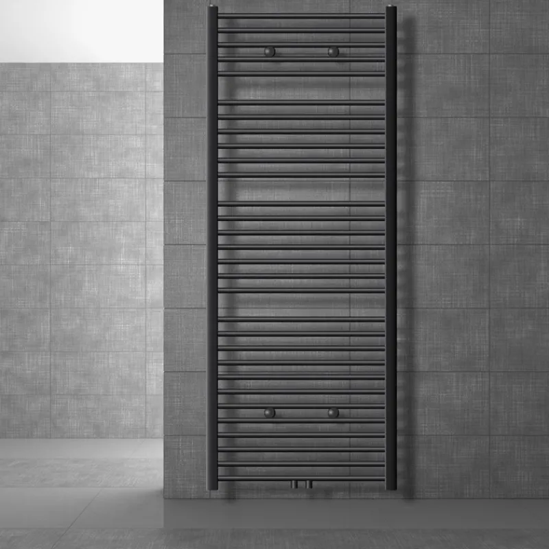 Badheizkörper Sahara 750x1800 mm Anthrazit gerade mit Mittelanschluss LuxeBath-ECD Germany Clearance