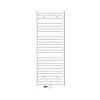Badheizkörper Sahara 600x1500 mm Weiß gebogen mit Mittellanschluss und Boden Anschlussgarnitur-ECD Germany Discount