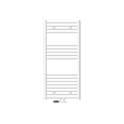 Badheizkörper Sahara 600x1200 mm Weiß gerade mit Mittelanschluss und Wand Anschlussgarnitur-ECD Germany Discount