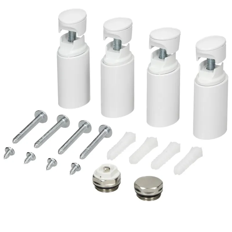 Badheizkörper Sahara 400x1200 mm Weiß gebogen mit Seitenanschluss-ECD Germany Clearance