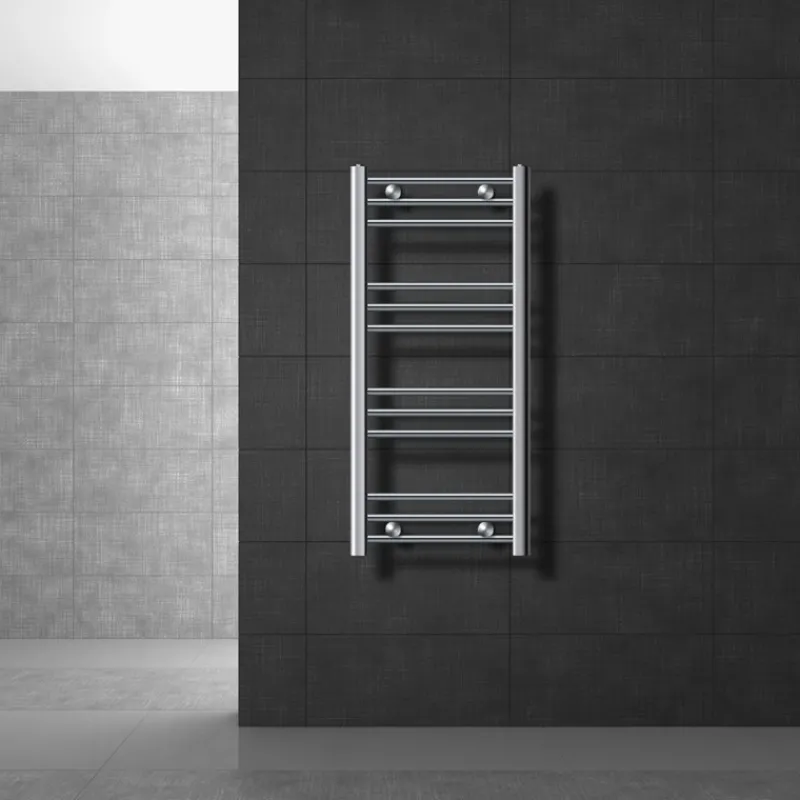 Badheizkörper Sahara 400x800 mm chrome gerade mit Seitenanschluss-ECD Germany Clearance