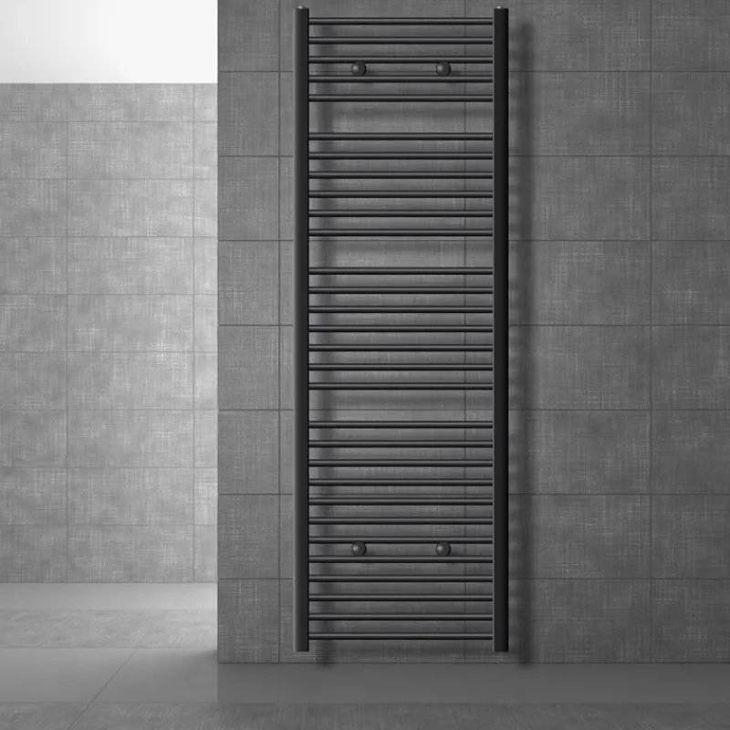 Badheizkörper Sahara 600x1800 mm Anthrazit gebogen mit Seitenanschluss LuxeBath-ECD Germany