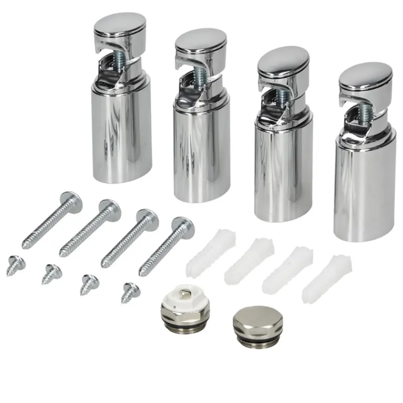 Badheizkörper Sahara 500x1200 mm chrome gebogen mit Seitenanschluss-ECD Germany Discount