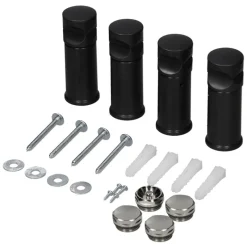 Badheizkörper Sahara 750x1500 mm Schwarz matt gerade mit Mittelanschluss LuxeBath-ECD Germany Hot