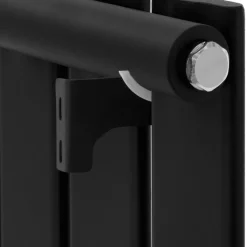 Badheizkörper Vertikal mit Mittelanschluss 480x1600 mm Schwarz matt LuxeBath-ECD Germany Sale