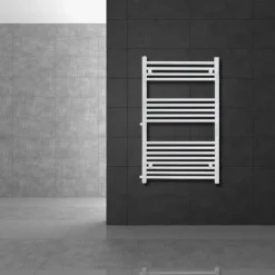 Badheizkörper 600x1200 mm Weiß gerade mit Seitenanschluss LuxeBath-ECD Germany Online