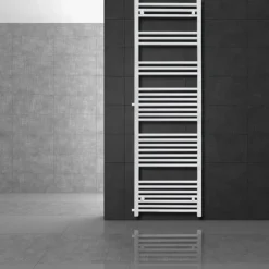 Badheizkörper 500x1800 mm Weiß gerade mit Seitenanschluss LuxeBath-ECD Germany Online