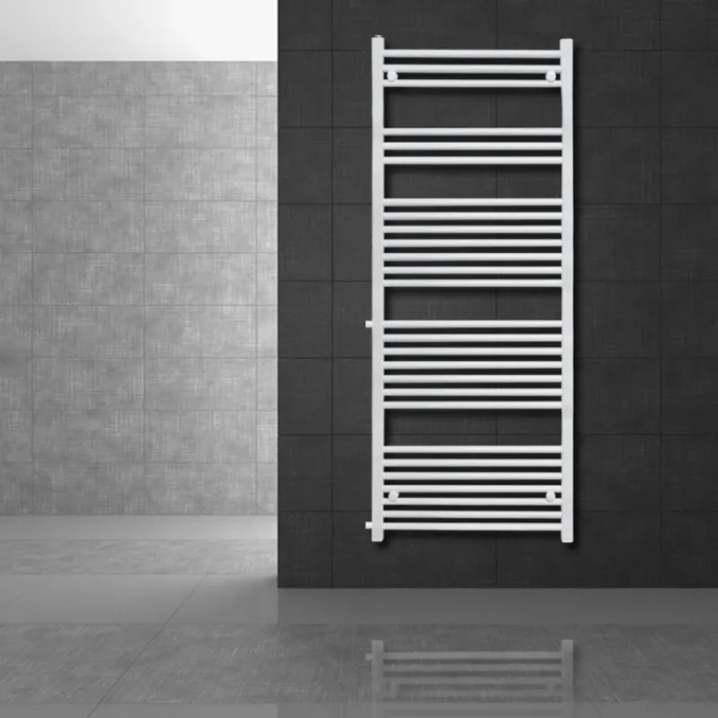 Badheizkörper 600x1600 mm Weiß gerade mit Seitenanschluss LuxeBath-ECD Germany Discount