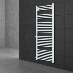 Badheizkörper 600x1600 mm Weiß gerade mit Seitenanschluss LuxeBath-ECD Germany Discount
