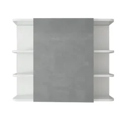 Badmöbel Set 2-Teilig modernen Stil Weiß aus Holz ML-Design-ECD Germany