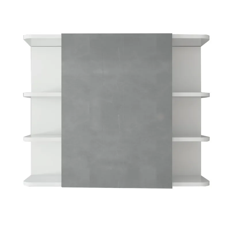 Badmöbel Set 2-Teilig modernen Stil Weiß aus Holz ML-Design-ECD Germany