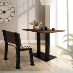 Bankgestell Bankkufen 2er Set H-Design 47 x 77,5 cm schwarz aus Stahl ML-Design-ECD Germany Hot