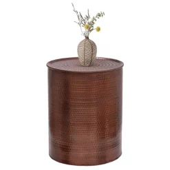 Beistelltisch Ø 40x50 cm Kupfer aus Aluminium WOMO-Design-ECD Germany New