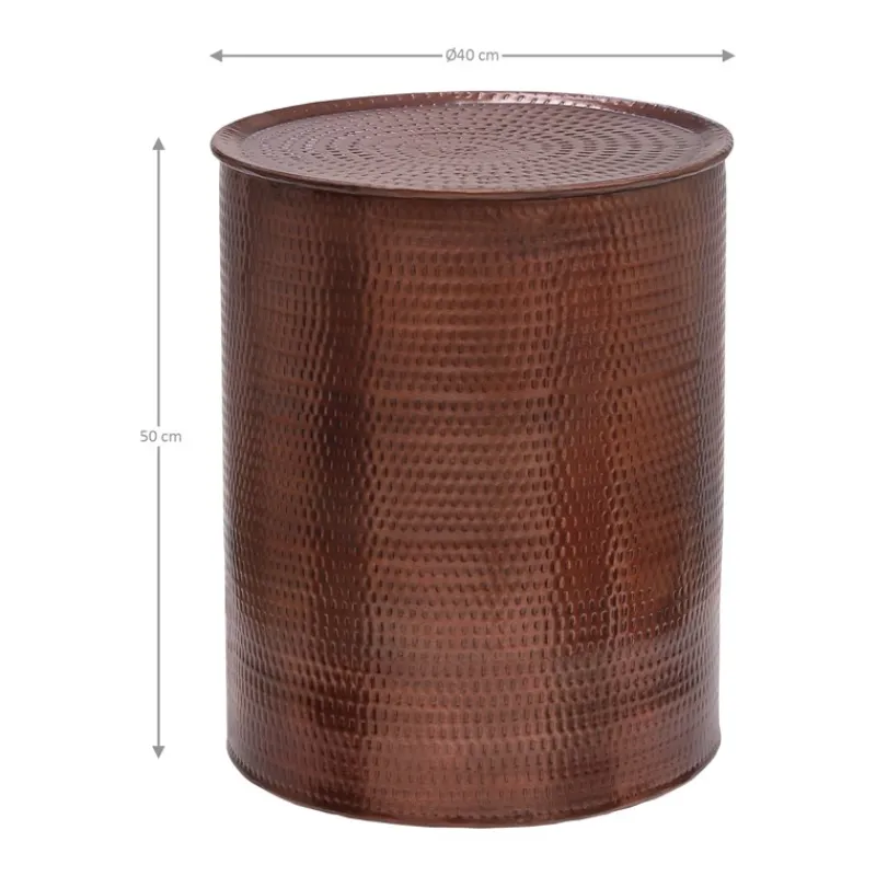 Beistelltisch Ø 40x50 cm Kupfer aus Aluminium WOMO-Design-ECD Germany New