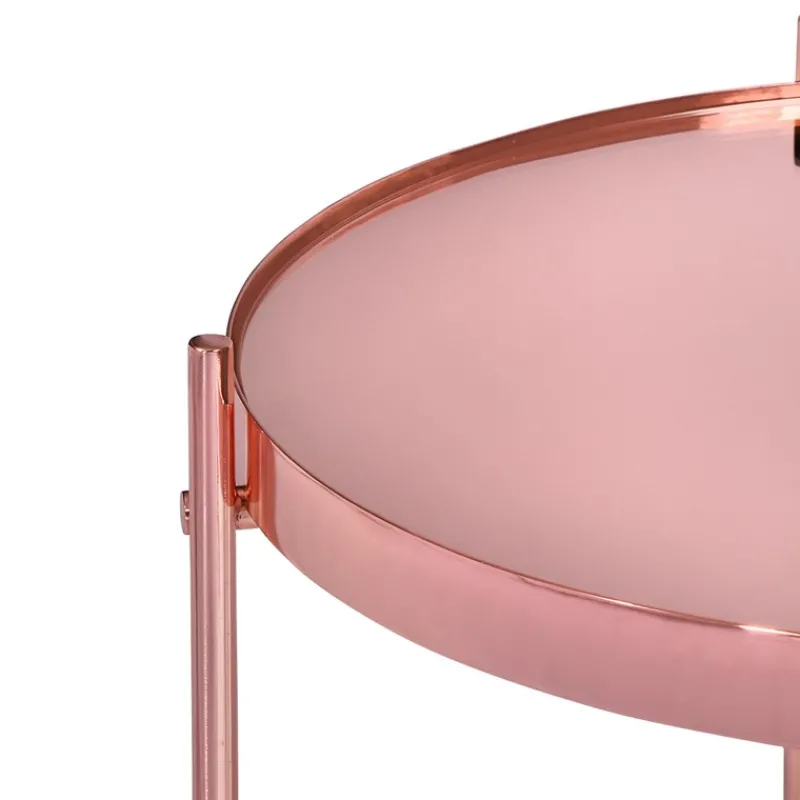 Beistelltisch Ø 43x45 cm Kupfer aus Metall WOMO-Design-ECD Germany New