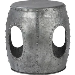 Beistelltisch Ø 38x43 cm Silber aus Metall WOMO-Design-ECD Germany Sale