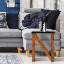 Beistelltisch N-Form 45x30x60 cm Braun aus Akazienholz WOMO-Design-ECD Germany Discount