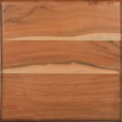 Beistelltisch 50x40x50 cm Schwarz/Natur aus Akazienholz und Metall WOMO-Design-ECD Germany Best