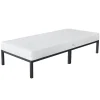 Bettgestell Einzelbett 90x200cm aus Metall in Anthrazit mit Lattenrost & Matratze H-16cm ML-Design-ECD Germany Online