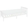 Bettgestell Einzelbett 90x200cm aus Kiefernholz in Weiß Lattenrost & Matratze H-10cm ML-Design-ECD Germany Discount
